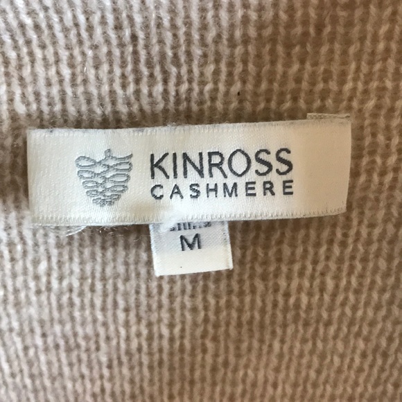 Kinross Shawl Neck Oatmeal Cashmere Sweater - Picture 6 of 8
